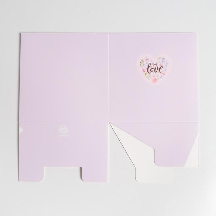 Коробка подарочная для цветов с PVC крышкой, упаковка, «С Любовью», 12 х 12 х 12 см Коробка подарочная для цветов с PVC крышкой, упаковка, «С Любовью», 12 х 12 х 12 см