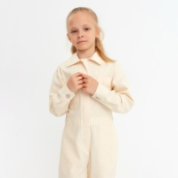 Комбинезон для девочки MINAKU: Casual collection KIDS цвет бежевый, рост 146