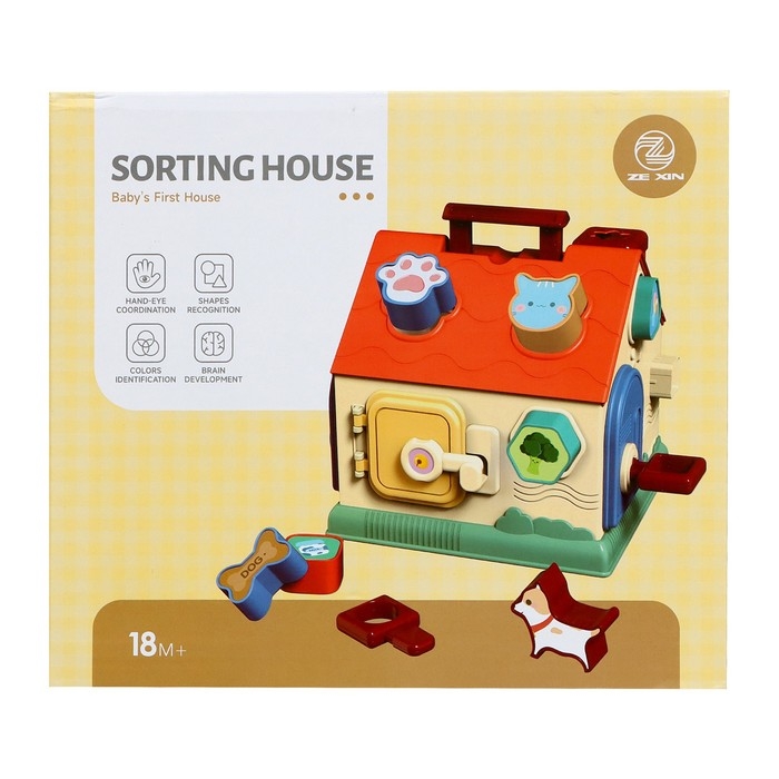 Сортер «Домик», 9 элементов Сортер «Домик», 9 элементов