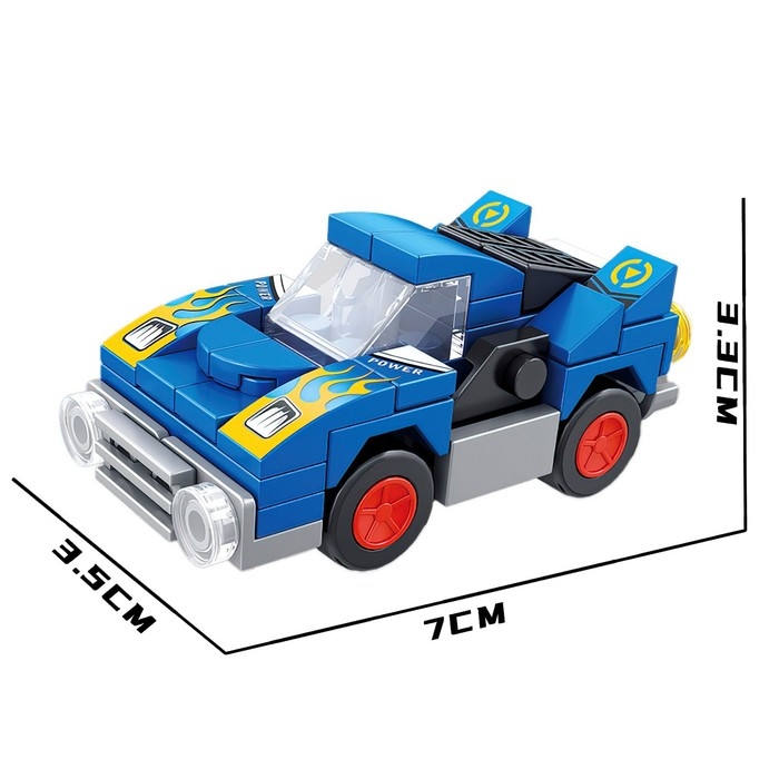 Конструктор Гонка &laquo;Спорткар&raquo;, 55 деталей