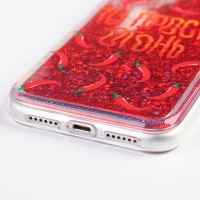 Чехол на телефон iPhone XR с блёстками внутри Pepper, 7,6 × 15,1 см
