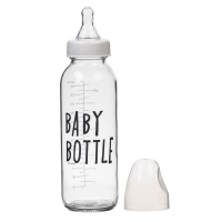 Бутылочка для кормления стекло «Baby bootle», классическое горло, 250 мл., от 3 мес.