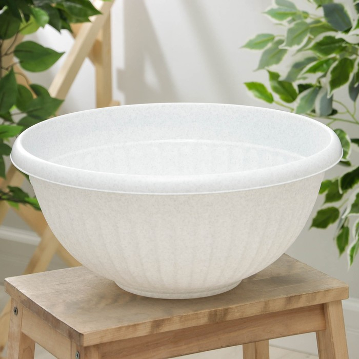 Горшок-миска «Ливия», 11,5 л, цвет мраморный Горшок-миска «Ливия», 11,5 л, цвет мраморный