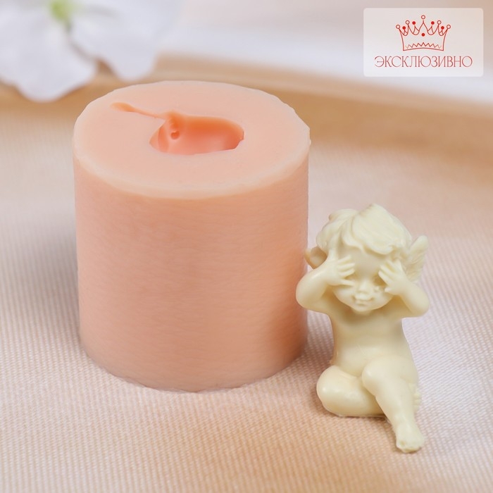 Молд силиконовый Молд силиконовый "Ангел руки на глазах" 3,5х3,4х2,4