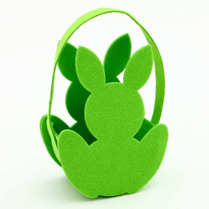 Пасхальный декор корзинка Пасхальный декор корзинка "Зайчик с цветком" 7.5х10х20 см