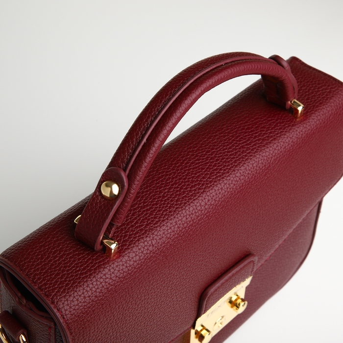 Сумка женская на клапане, TEXTURA, маленький размер, цвет бордовый Сумка женская на клапане, TEXTURA, маленький размер, цвет бордовый