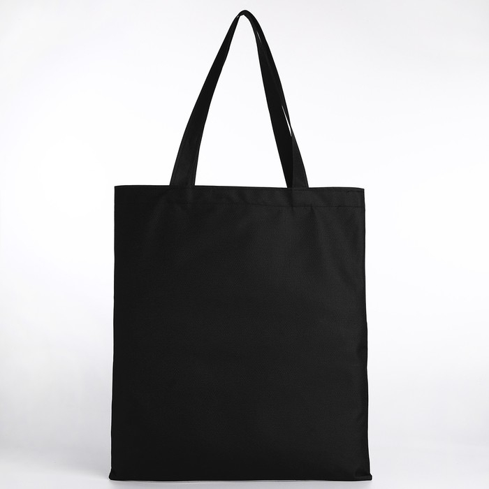 Шопер текстильный с вышивкой BEE , 40х35 см, чёрный цвет Шопер текстильный с вышивкой BEE , 40х35 см, чёрный цвет