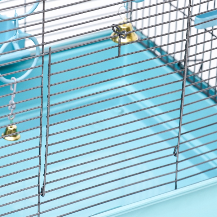 Клетка для птиц Клетка для птиц "Пижон" №100, разборная, 42 х 30 х 37см (укомплект.) бирюзовая