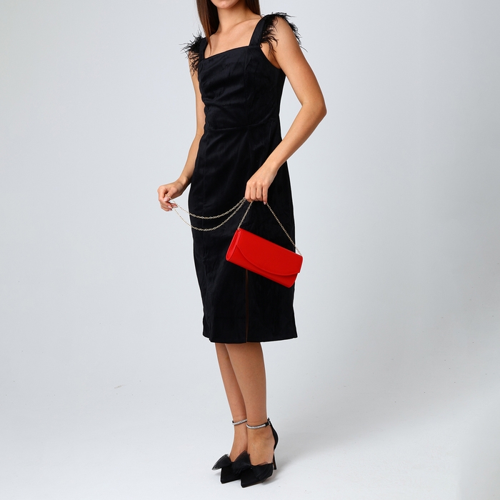 Сумка-клатч на магните, цвет красный