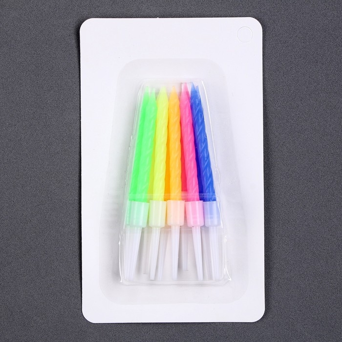 Набор для украшения торта: топпер &laquo;С днём рождения&raquo;, 1 шт., 10 свечей