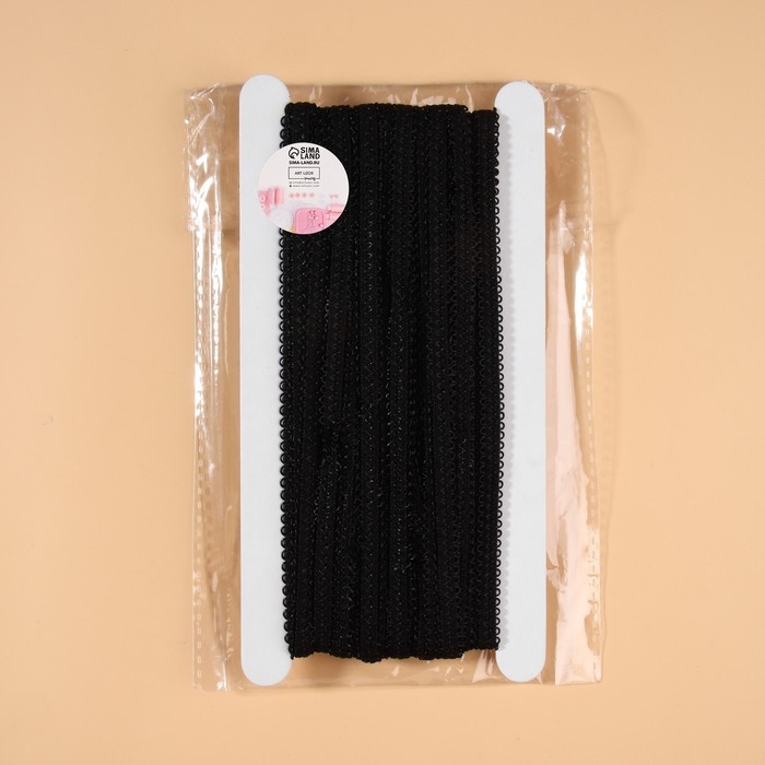 Резинка ажурная бельевая, 8 мм, 10 ± 0,5 м, цвет чёрный Резинка ажурная бельевая, 8 мм, 10 ± 0,5 м, цвет чёрный