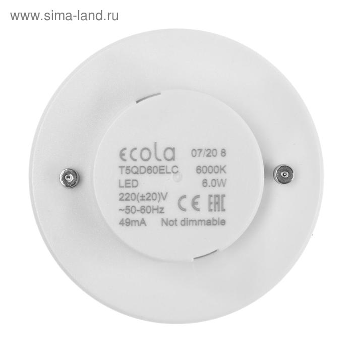 Лампа светодиодная Ecola Tablet, GX53, 6 Вт, 6000 К, 220 В, 27x75 мм, матовое стекло Лампа светодиодная Ecola Tablet, GX53, 6 Вт, 6000 К, 220 В, 27x75 мм, матовое стекло