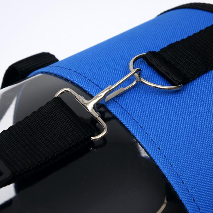 Сумка - переноска для животных  Сумка - переноска для животных "Панорамная", с окном, 40 х 25 х 27 см, синяя