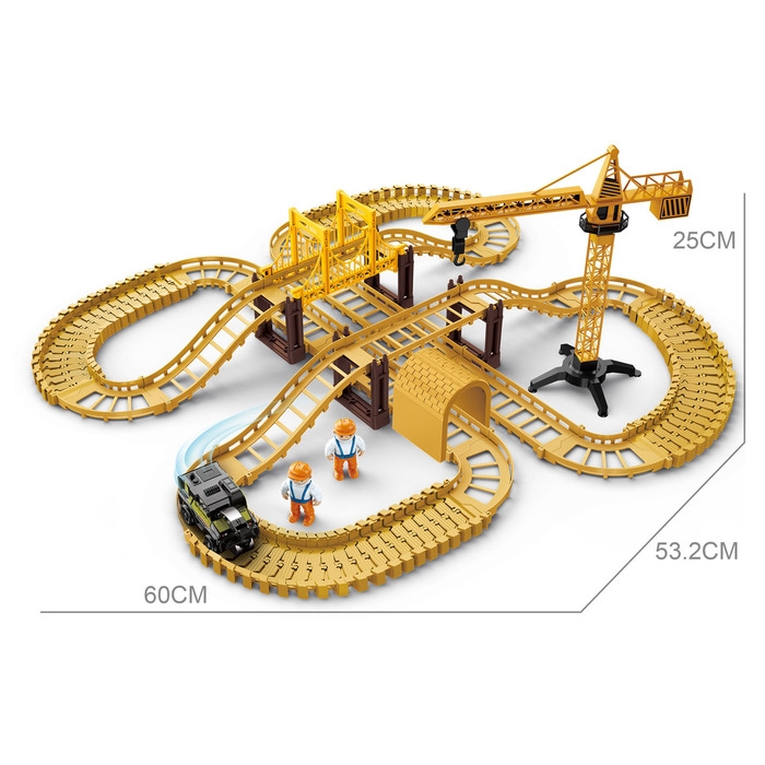 Автотрек «Стройка», с машинкой, краном и фигурками, работает от батареек Автотрек «Стройка», с машинкой, краном и фигурками, работает от батареек