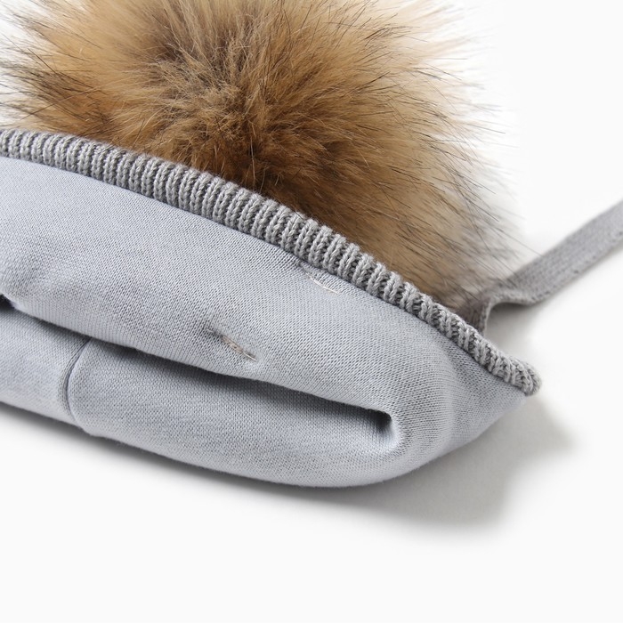 Шапка детская MINAKU с утеплителем, р-р 42-44, цвет серый Шапка детская MINAKU с утеплителем, р-р 42-44, цвет серый