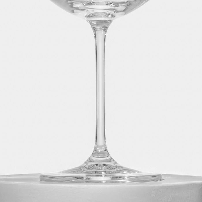 Набор стеклянных бокалов для вина «Пион», 350 мл, 6 шт