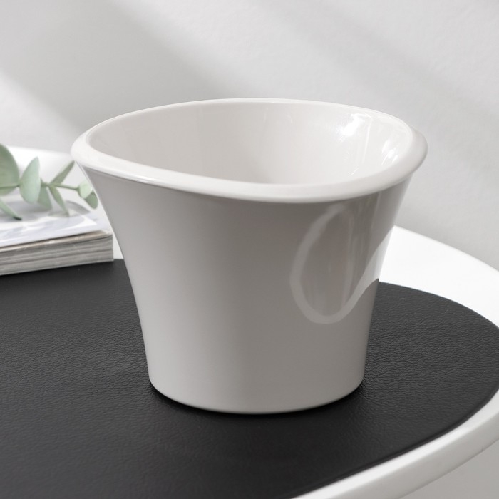 Кашпо для цветов со вставкой «Лагуна», 600 мл, d=13 см, h=9 см, цвет бежевый Кашпо для цветов со вставкой «Лагуна», 600 мл, d=13 см, h=9 см, цвет бежевый