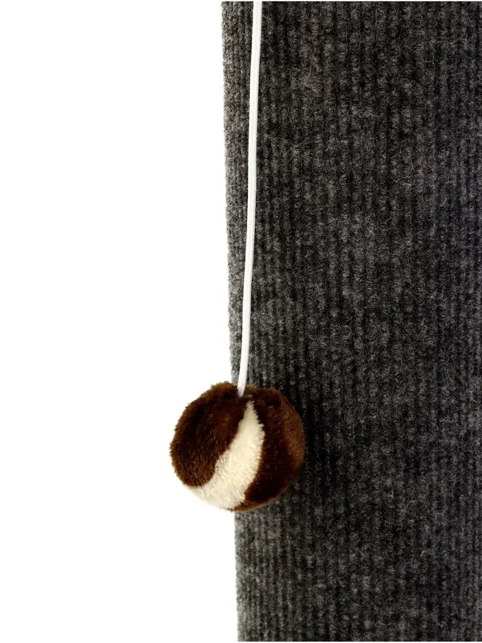 Когтеточка &laquo;Столбик&raquo; Lowcost, 35&times;35&times;85 с, с игрушкой, ковролин, цвет МИКС