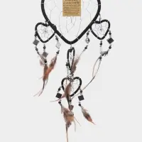 Ловец снов &laquo;Пять черных сердец&raquo;, 0.7&times;16&times;45 см