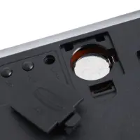 Часы электронные настенные, будильник, календарь, термометр, 20&times;3&times;33 см, синяя индикация, черные