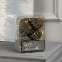 Гирлянда &laquo;Нить&raquo; 2 м с насадками &laquo;Серый фонарик&raquo;, IP20, прозрачная нить, 10 LED, от батареек АА&times;2, свечение тёплое белое