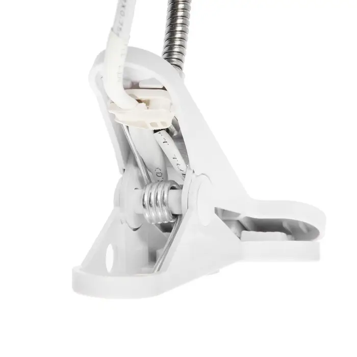 Патрон на гибкой ножке под лампу, E27, 30 см, с выключателем, 220 В, белый