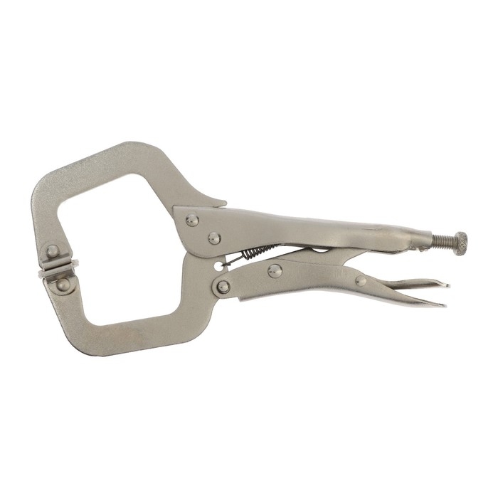 Зажим ручной ТУНДРА, точечный захват, подвижные губки, с фиксатором, 220 мм Зажим ручной ТУНДРА, точечный захват, подвижные губки, с фиксатором, 220 мм