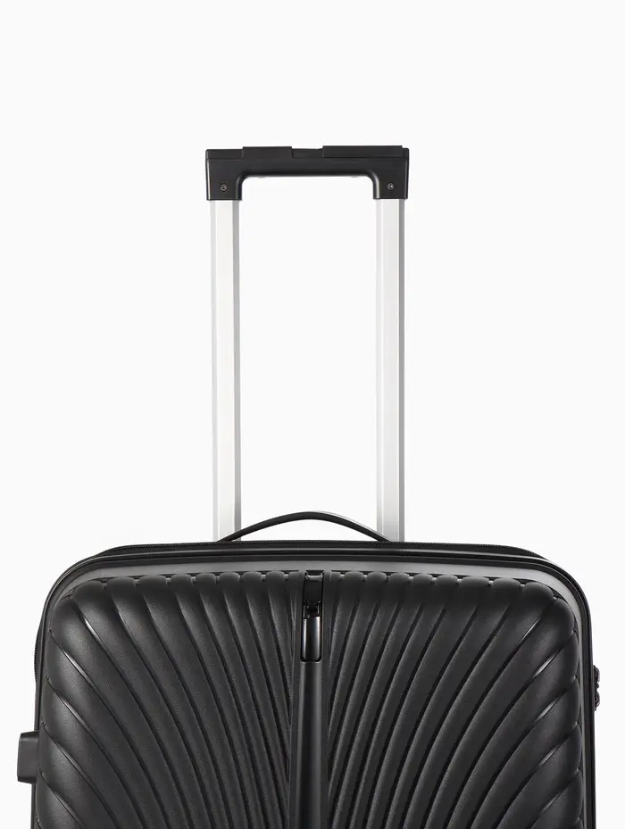 Чемодан на колёсах, 24", кодовый замок, 40&times;24&times;65 см, чёрный