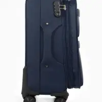 Чемодан на колёсах TEXTURA, кодовый замок, с увеличением, 36&times;25&times;58 см, 20", синий