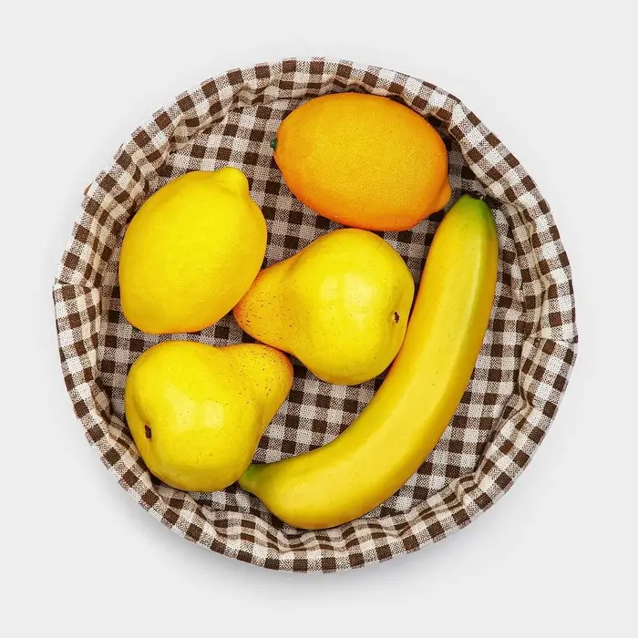 Корзинка для фруктов и хлеба Доляна &laquo;Домашний уют&raquo;, d=25.5 см, пластик, плетёная, коричневая