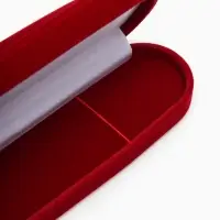 Футляр бархатный под браслет, цепочку, часы &laquo;Классика&raquo;, 22.2&times;4.6 см, бордовый