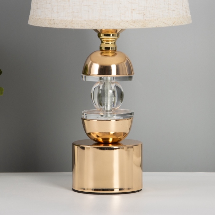 Лампа настольная Лампа настольная "Сатори" 1х40Вт Е27+подсветка LED 5Вт золото 18х18х29,5см