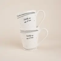 Набор кружек SL Home &laquo;Милый дом&raquo;, 350 мл, фарфор, 2 шт., белый