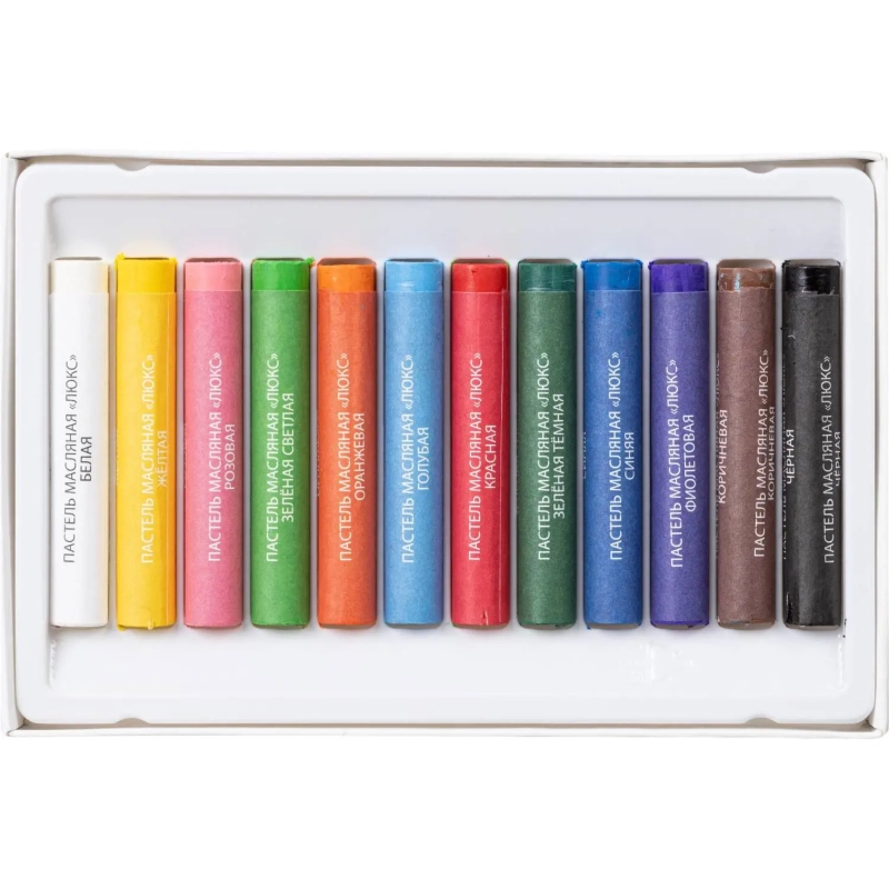 Пастель масляная Люкс 12 цв (круглая) 30С 1936-08 набор