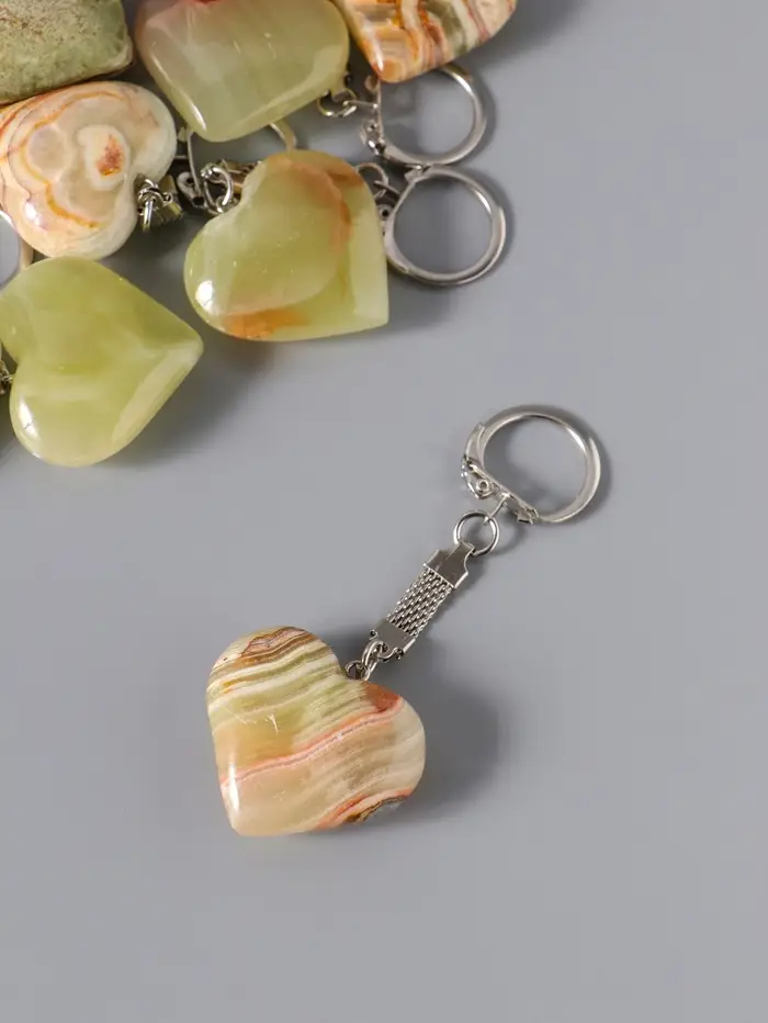 Брелок &laquo;Сердце&raquo;, 3,5х3,5 см, набор 10шт, оникс