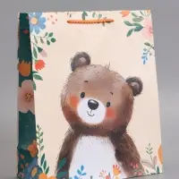 Пакет подарочный "Мишка" ламинированный 26 х 12 х 32 см