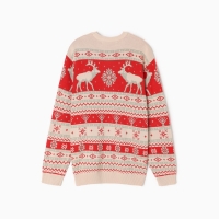 Новый год. Джемпер вязаный детский KAFTAN Scandinavia размер 34 (122-128 см), красный