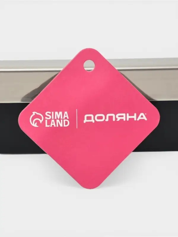 Водосгон для пола с металлическим черенком, основание нержавеющая сталь, одинарная резинка, 55 см