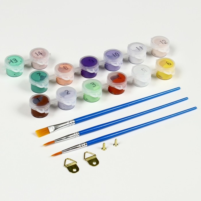 Картина по номерам на новый год на холсте с подрамником «Дедушка Мороз с драконом», 20 х 30 см Картина по номерам на новый год на холсте с подрамником «Дедушка Мороз с драконом», 20 х 30 см