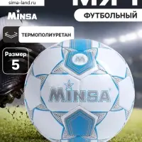 Футбольный мяч MINSA, машинная сшивка, 32 панели, р. 5, TPU