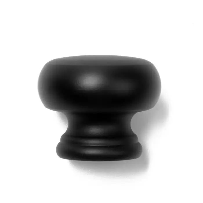 Ручка-кнопка CAPPIO, d=38 мм, вес 60 г, цвет чёрный, 8 шт.