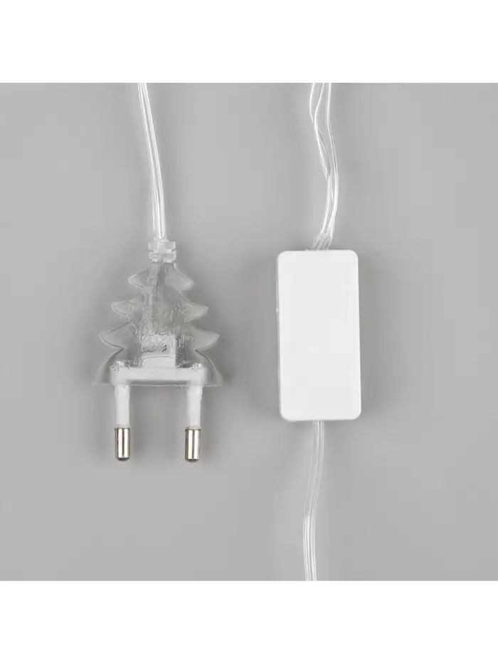 Гирлянда &laquo;Нить&raquo; 5 м с насадками &laquo;Клубки лиловые&raquo;, IP20, прозрачная нить, 20 LED, свечение белое, 220 В