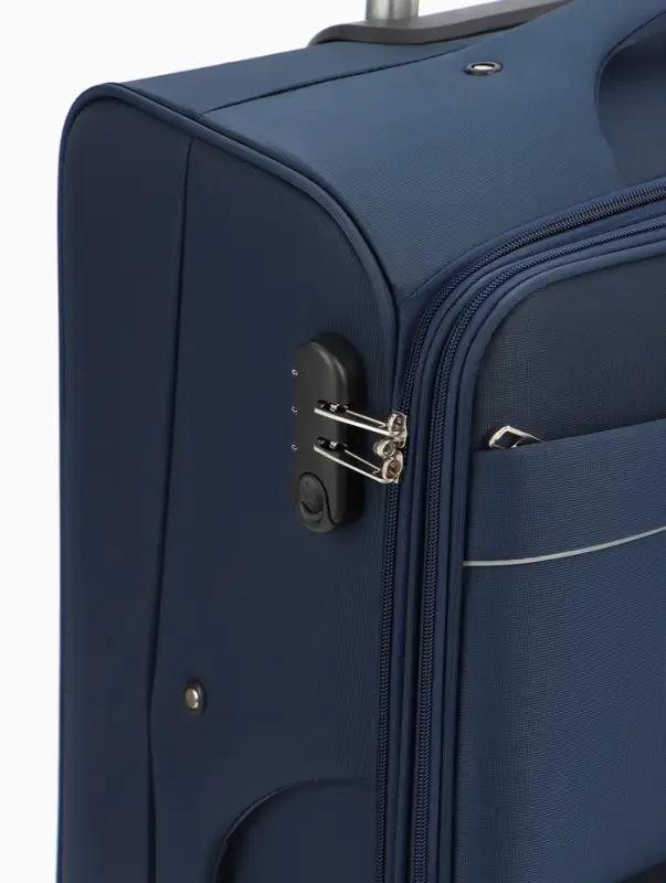 Чемодан на колёсах TEXTURA, кодовый замок, с увеличением, 47&times;30&times;78 см, 28", синий