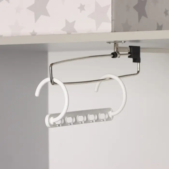 Вешалка органайзер трансформер, 24 см, 5 крючков, белая