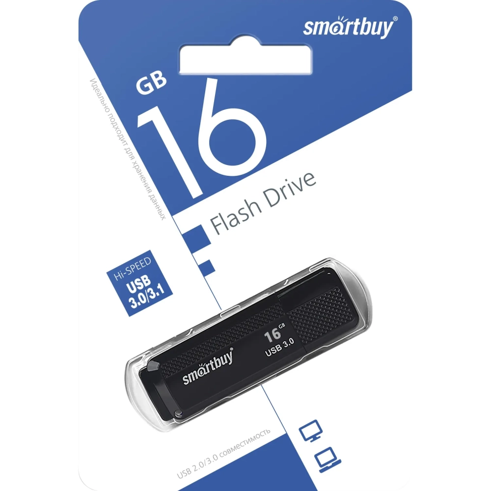 Флеш-память Smartbuy 16GB Dock Black&nbsp;3.0(SB16GBDK-K3)