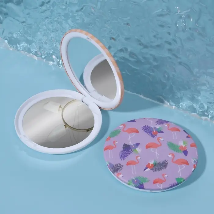 Зеркало складное «Flamingo Love», d = 7,5 см, рисунок МИКС Зеркало складное «Flamingo Love», d = 7,5 см, рисунок МИКС