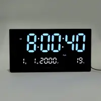 Часы электронные настенные, 47.5&times;25.3 см, синие цифры