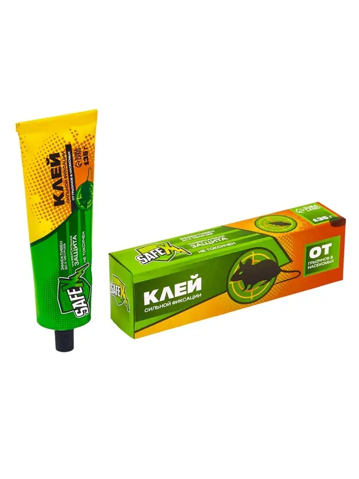 Клей от грызунов с запахом арахиса SAFEX, туба,135 г