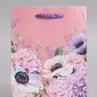 Пакет подарочный ламинированый "Счастье" 11,5 х 14,5 х 6,5 см