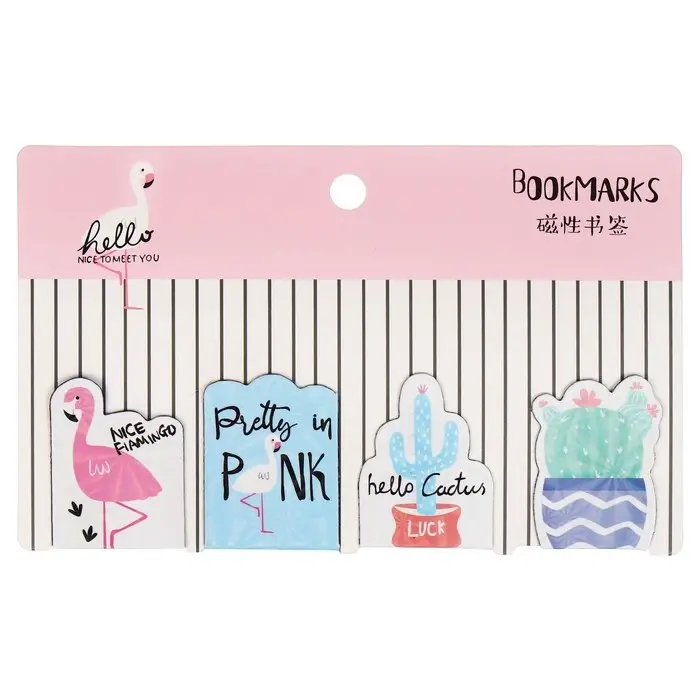 Набор магнитных закладок для книг Calligrata 4 штуки, Набор магнитных закладок для книг Calligrata 4 штуки, "Ассорти", МИКС